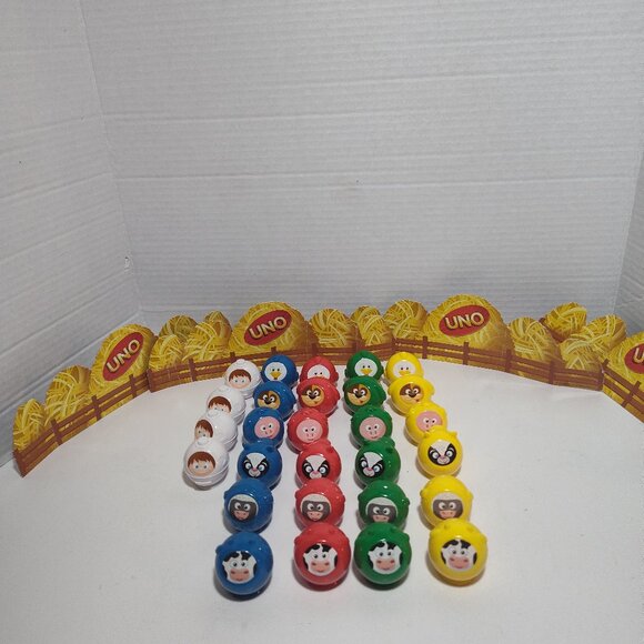 Mattel Uno Moo Animal Farm Learning Game Barn w/Haystacks & All Animal Pieces - Picture 5 of 5